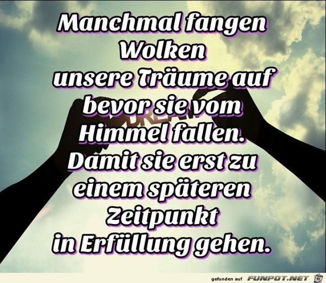 manchmal fallen Wolken