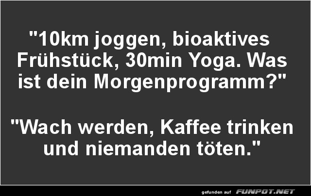 Morgenprogramm