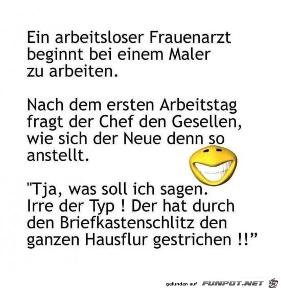 arbeitsloser Frauenarzt