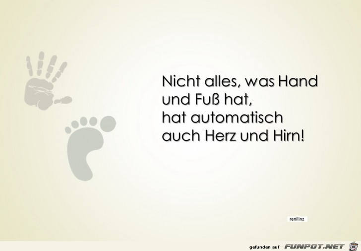 Nicht alles was Hand und Fu ss hat