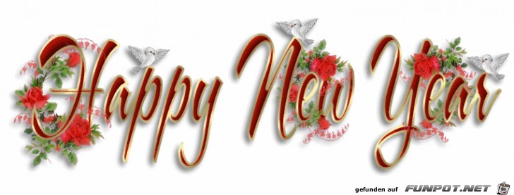 Happy New Year w Roses Happy New Year w Roses