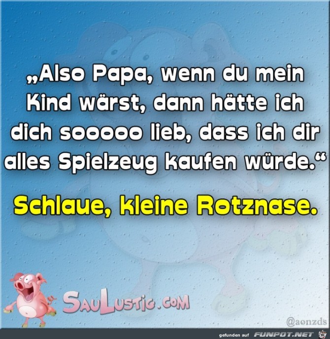 Schlaue kleine Rotznase