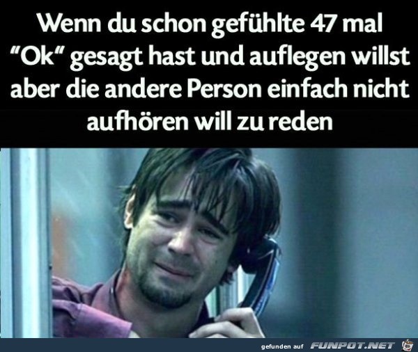 Ich will auflegen