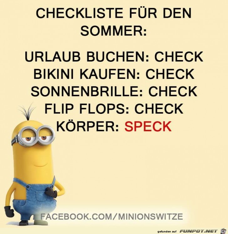 Checkliste fr den Sommer