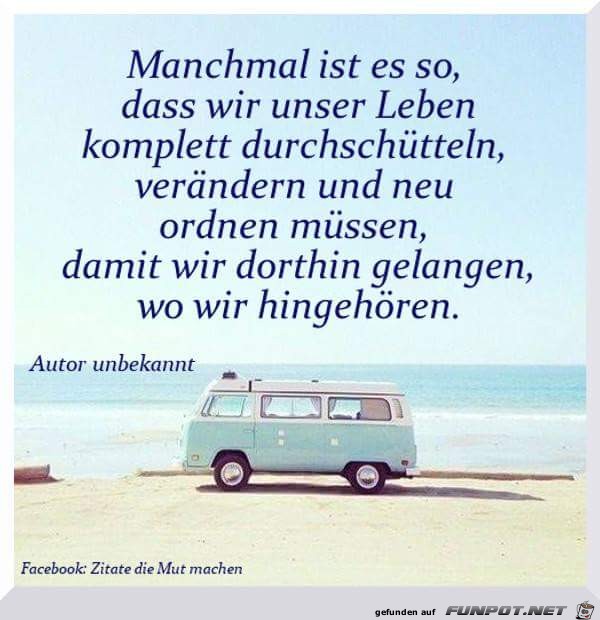 Manchmal ist es so...