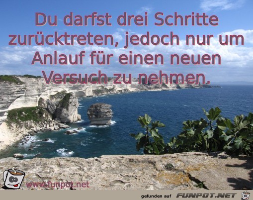 Drei Schritte zuruecktreten Drei Schritte zuruecktreten