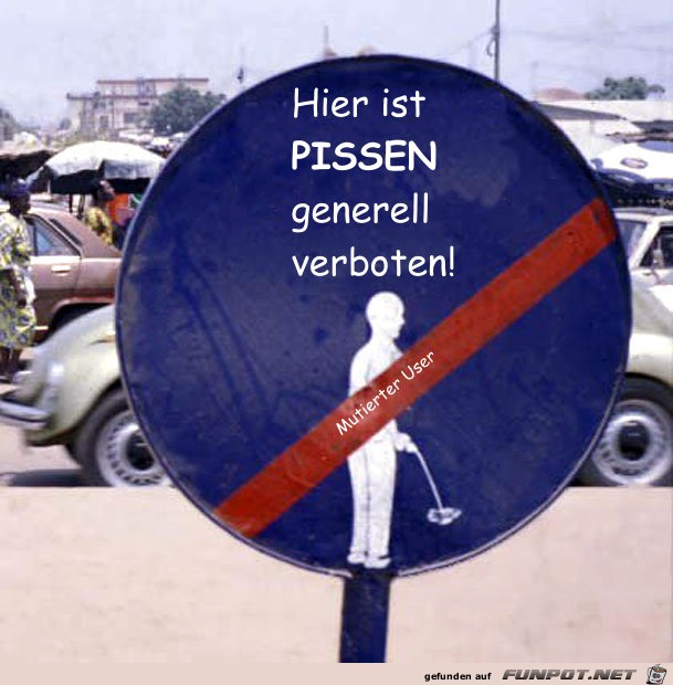 Pissen verboten