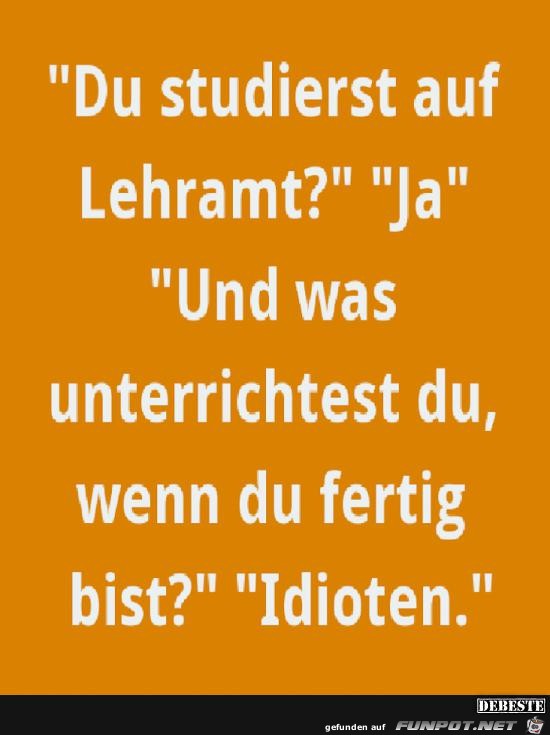 du studierst