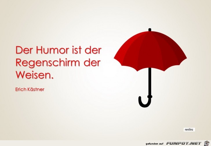 der Humor ist der regenschirm
