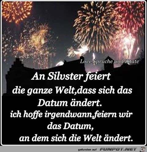 An Silvester feiert die ganze Welt