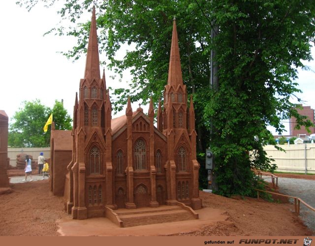 Sandskulpturen auf der Prince-Edward-Insel