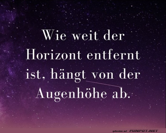wie weit der Horizont wie weit der Horizont