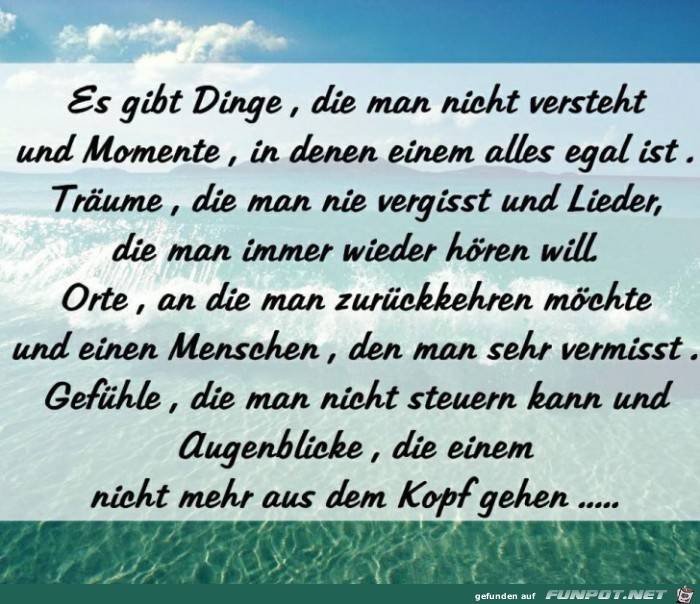 Es gibt Dinge, die... Es gibt Dinge, die...