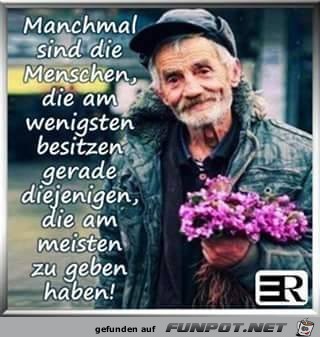 Manchmal sind die Menschen 