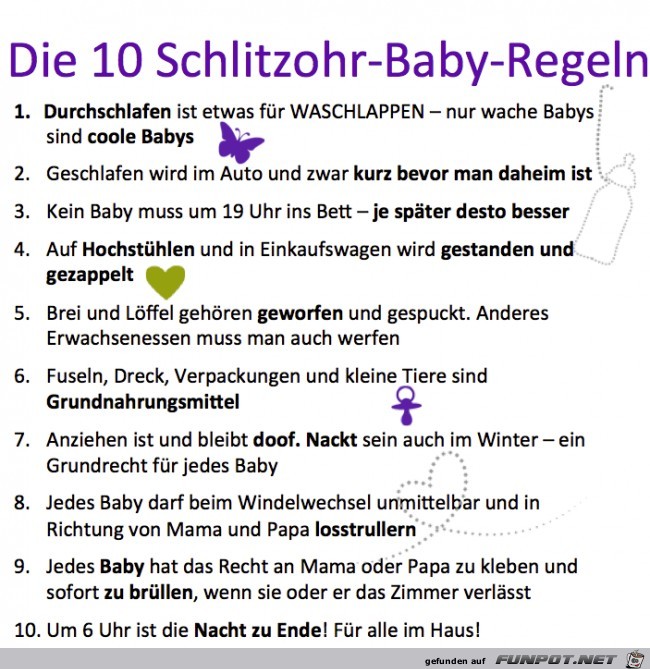 Baby-Regeln