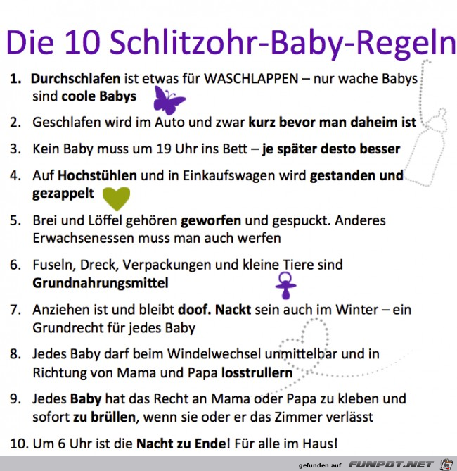 Baby-Regeln Baby-Regeln
