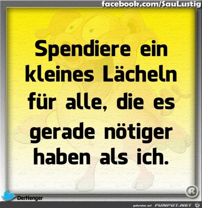 Laecheln spendieren