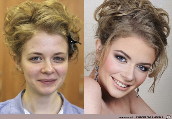 17 Frauen mit und ohne MakeUp