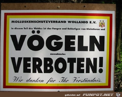 Vögeln verboten Vögeln verboten