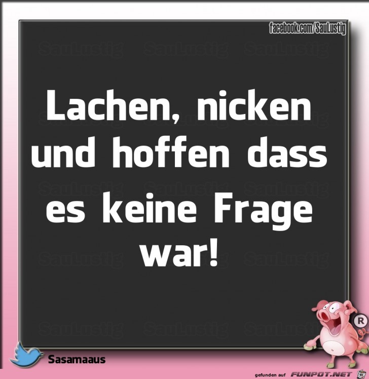 Lachen und nicken