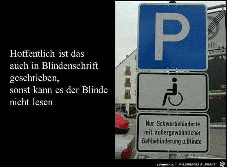 fuer Blinde fuer Blinde