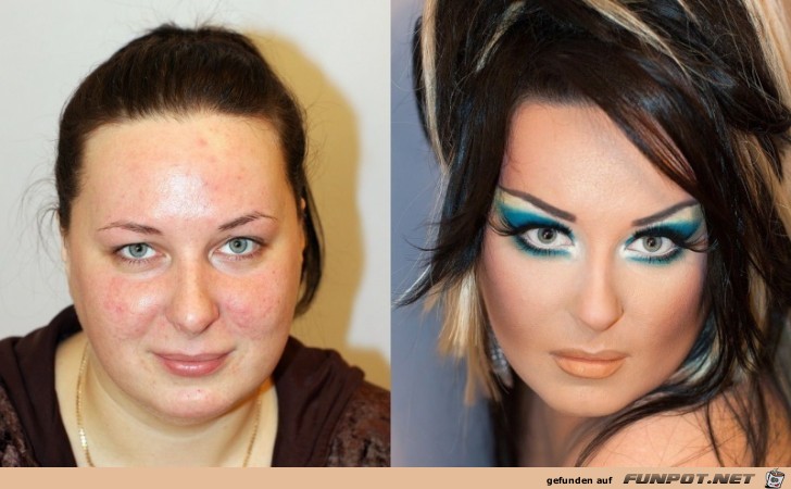 17 Frauen mit und ohne MakeUp 5