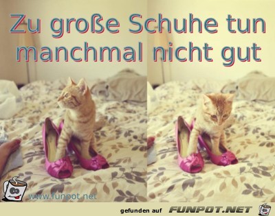 zu grosse Schuhe