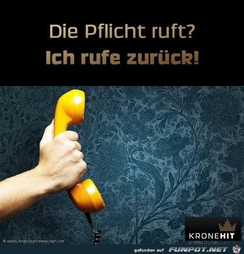 Die Pflicht ruft