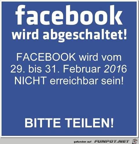 facebook wird abgeschaltet