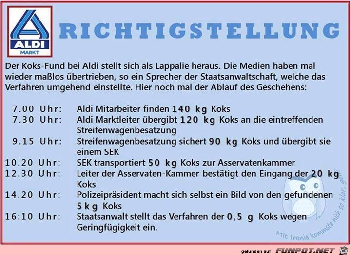 Richtigstellung Richtigstellung