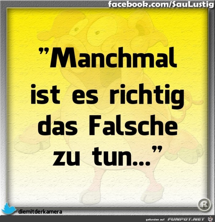  Manchmal ist es richtig