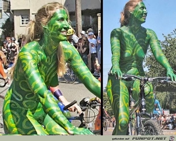 Bilder von einer besonderen Fahrraddarbietung in San...