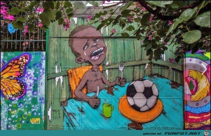 World Cup in Brasilien protest grafitti