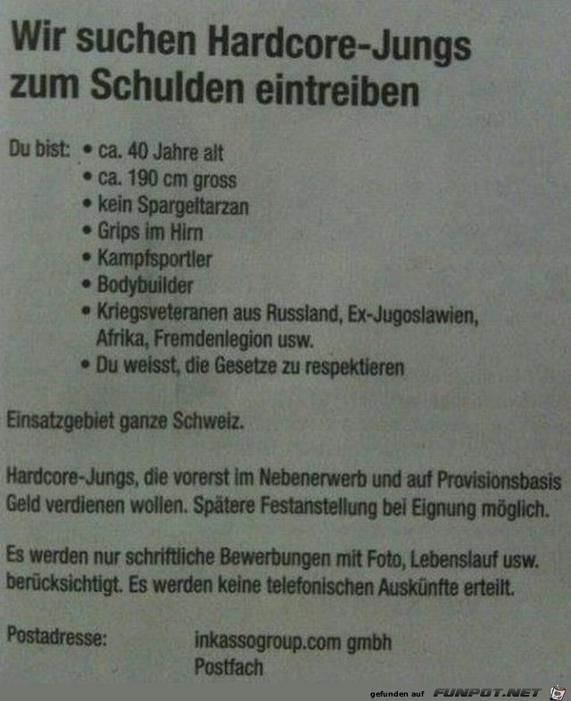 Stellenausschreibung Stellenausschreibung