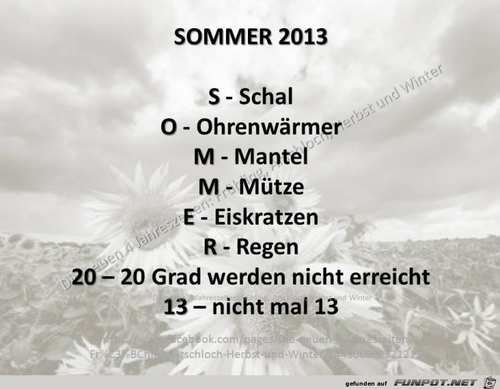 Sommer 2013 Sommer 2013