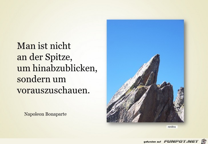 Man ist nicht an der Spitze Man ist nicht an der Spitze