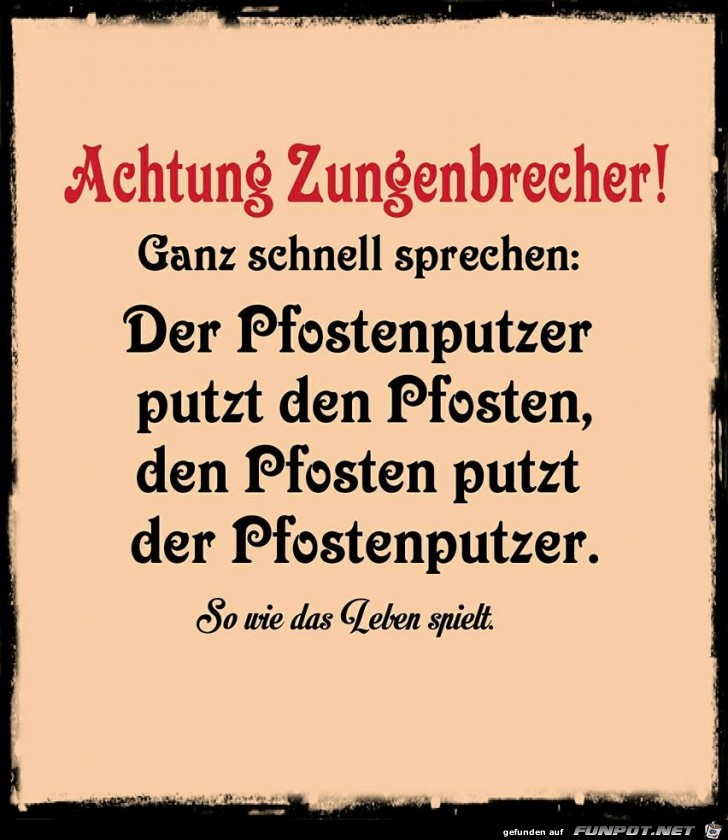 Achtung Zungenbrecher