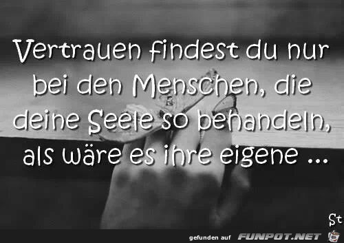 Vertrauen findest Du nur... Vertrauen findest Du nur...