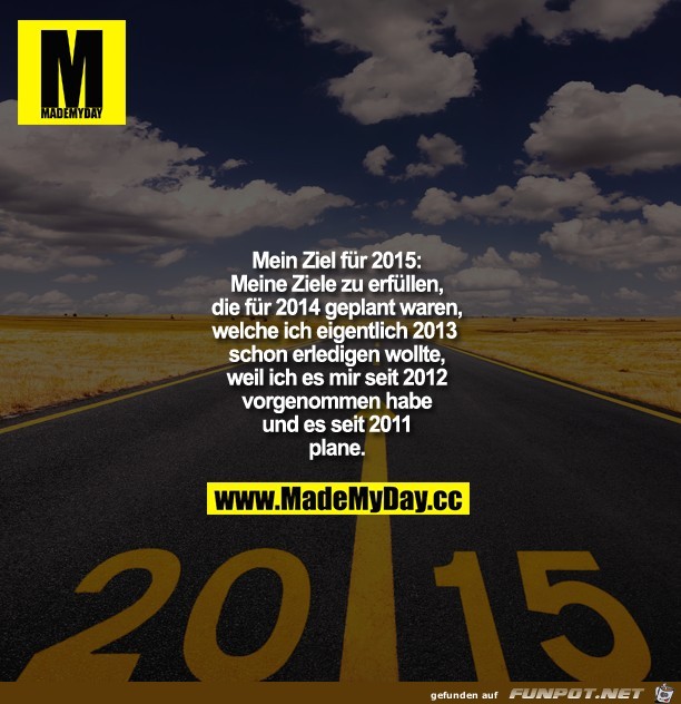 Mein Ziel fuer 2015 Mein Ziel fuer 2015