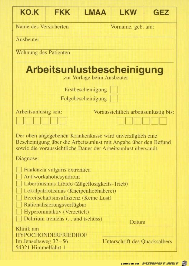 bescheinigung