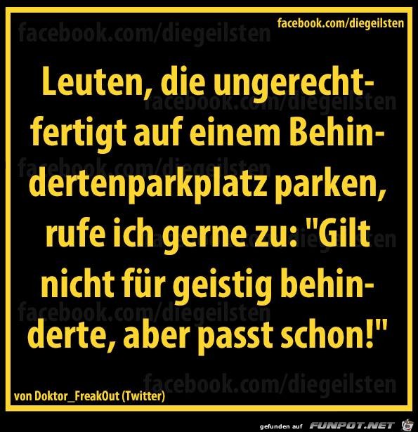 Behindertenparkplatz Behindertenparkplatz