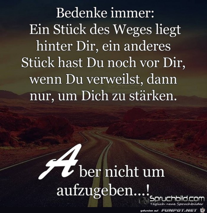 Bedenke immer