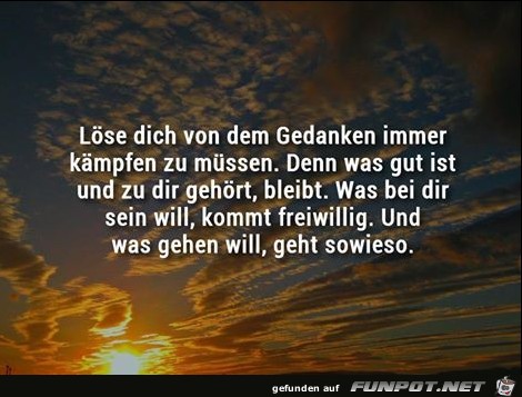 Loese dich von Gedanken