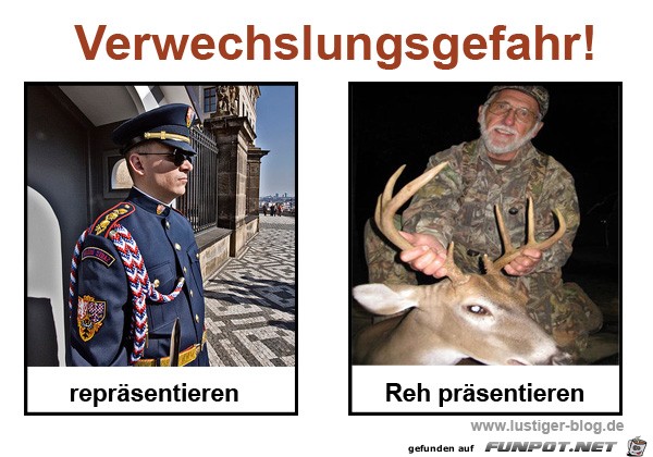 Achtung - Verwechslungsgefahr