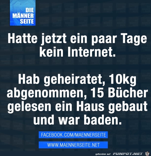 Kein Internet