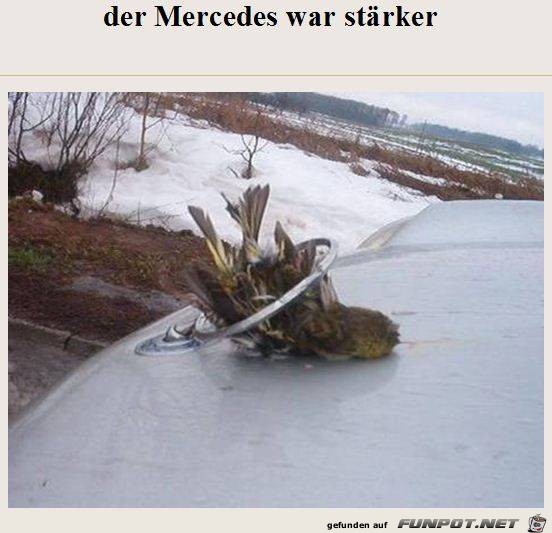 der mercedes war staerker