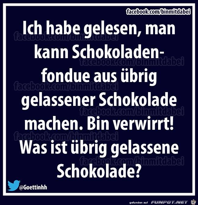 Schokoladenfondue Schokoladenfondue