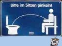 Bitte im sitzen pinkeln