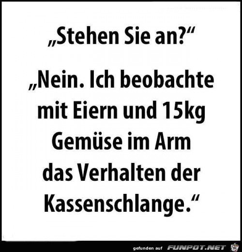 Stehen Sie an...