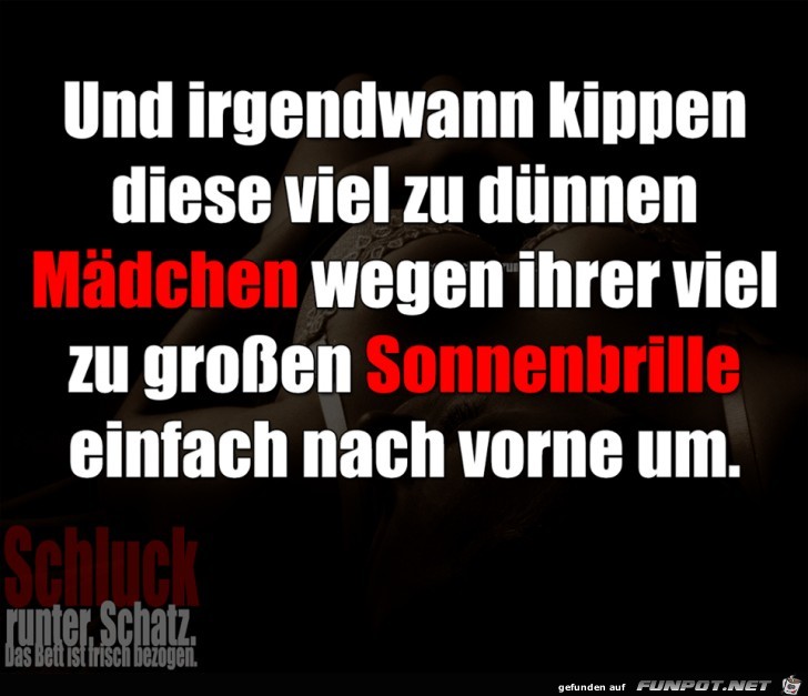 Zu grosse Sonnenbrille Zu grosse Sonnenbrille